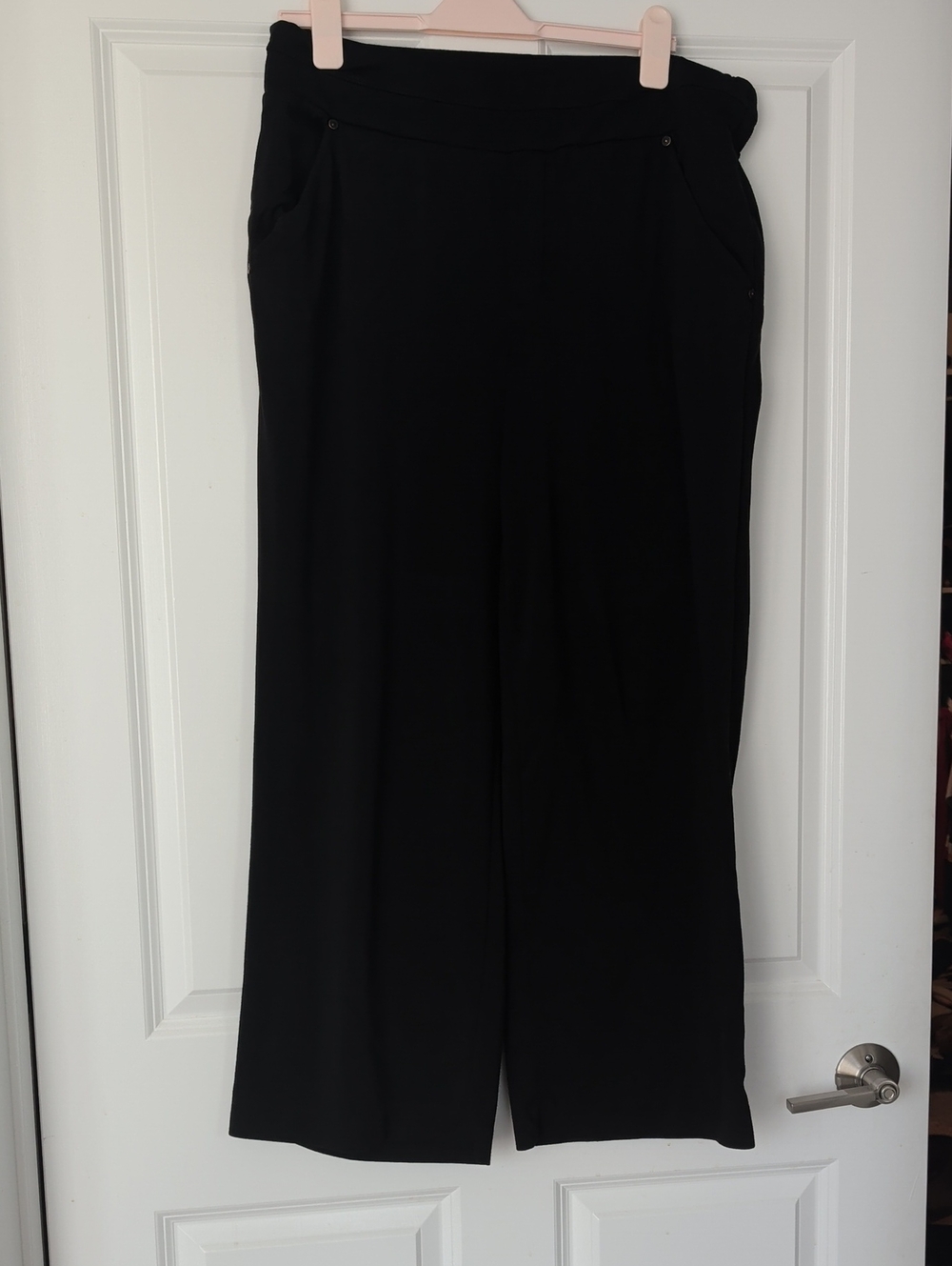 Wit & Wisdom Black Wide-Leg Pull-On Pants